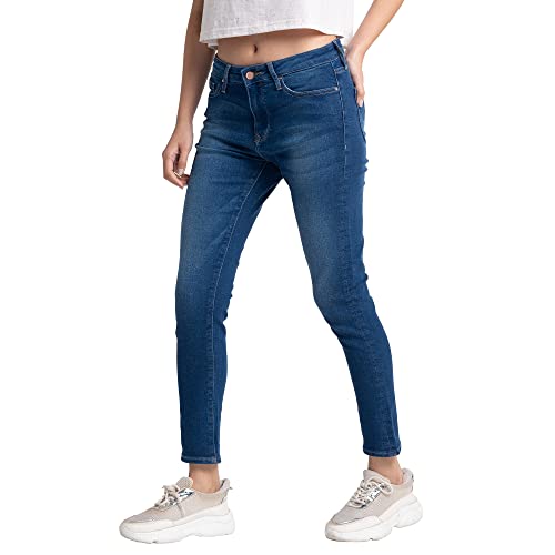 Image of Spykar Womens Mid Rise Skinny Fit Jeans
