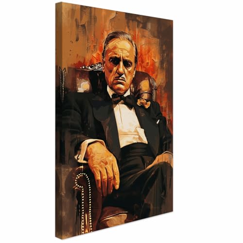 AREDE Tableau Décoration Murale sur Toile | Le parrain de Marlon Brando | Art Déco Salon Chambre...