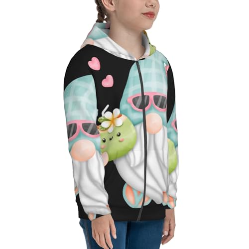 Summer Gnome Kid Hoodies Boys Zip Up Sweatshirts Girls Pullover with Pocket4