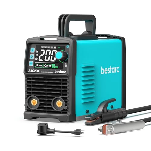 Image of bestarc Stick Welder, 200Amps Large LED Display ARC/Lift TIG Welding Machine, 110V/220V Dual Voltage, IGBT Inverter Synergic Control Portable MMA Welder Machine with Hot Start, Arc Force and VRD