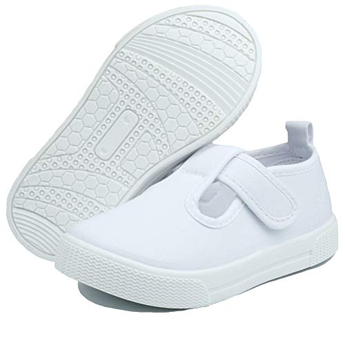 LAWBUCE Toddler Girls T-Strap Sneakers Kids Mary Jane Canvas Shoes4