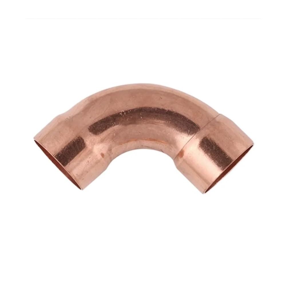 1/2" 3/4" 1" 12.7 16 19 22 25.4 28.6 32-67mm ID Copper End Feed Long Radius 90 Degree Elbow Fitting Coupler for Air Conditioner(ID 25.4mm Wall 1.0mm)
