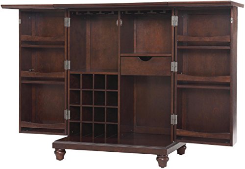 Crosley Furniture Cambridge Expandable Top Bar Cabinet - Vintage Mahogany Crosley Furniture Cambridge Expandable Top Bar Cabinet - Vintage Mahogany