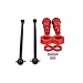 2pcs Front/Rear Iron Universal Drive Shaft 7750 for RC Hobby Car 1/5 1/6 Traxxas X-MAXX (Red)