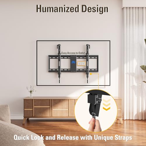 Image of Mounting Dream Tilt TV Wall Mount for 42-70 Inch TVs, Tilt Up to 20 Degrees | Fits VESA 200x100 to 600x400mm, up to 132 LBS Loading, Fits 16 inch, 18 inch, 24 inch Studs, MD2165-LK