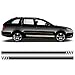 Set di strisce adesive laterali per Skoda Octavia, colore a scelta (nero lucido)