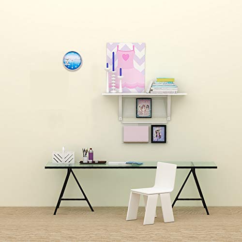 8” Penguins Pictured Silver Frame Silent Non-Ticking Bathroom Wall Clock Battery Operated #TOP1