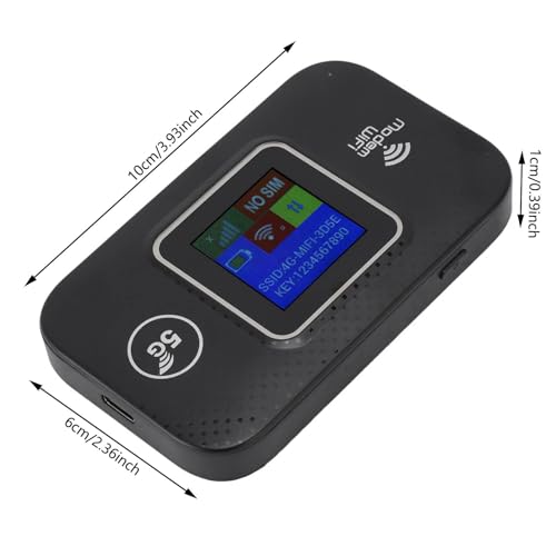 lyrlody WiFi Portable 4G LTE, Routeur Mobile Hotspot avec Emplacement pour Carte SIM pour 300 Mbps 10 Utilisateurs Plug USB Player WPA2 Encryption