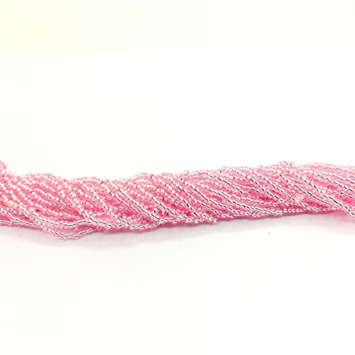 Seed Beads 2 mm Preciosa Ornela Czech 9000 Pieces CZ Glass Beads 11/0 24 on Multiple Strands (Light Pink Silver Insert) - Image 3