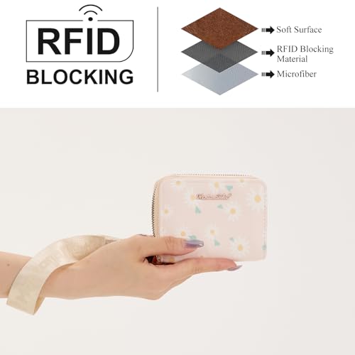 Image of Montana West Wristlet for Women Female Ladies Daisy Wallet with Rfid Blocking Lining Minimalist Lightweight & Easy to Carry