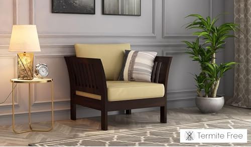Image of Sheesham Solid Wood Curved Sofa | Handcrafted Wooden Sofa for Living Room | Natural Finish | Elegant & Durable Home Furniture (Walnut, 5)