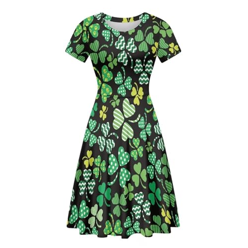Image of Biyejit Women's Summer Casual Short Sleeve T-Shirt Swing Dress Crew Neck Plus Size S-4XL