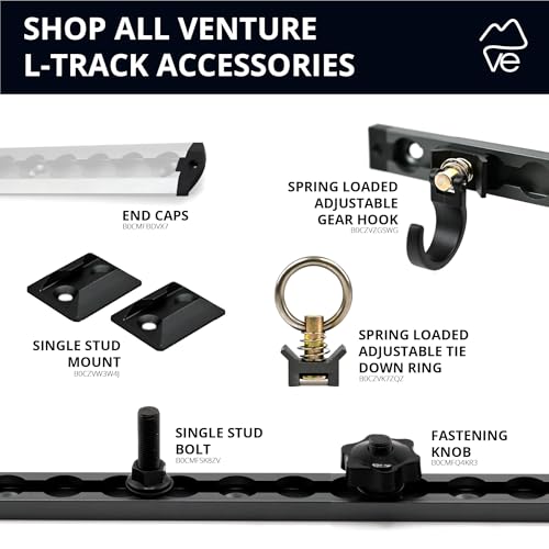 VanEssential 72" Venture Track T-6 Aluminium L-Track Black Anodized (Recessed Deep HD 1/2 inch) - 2 Pack by VanEssential - Used condition - Image 6