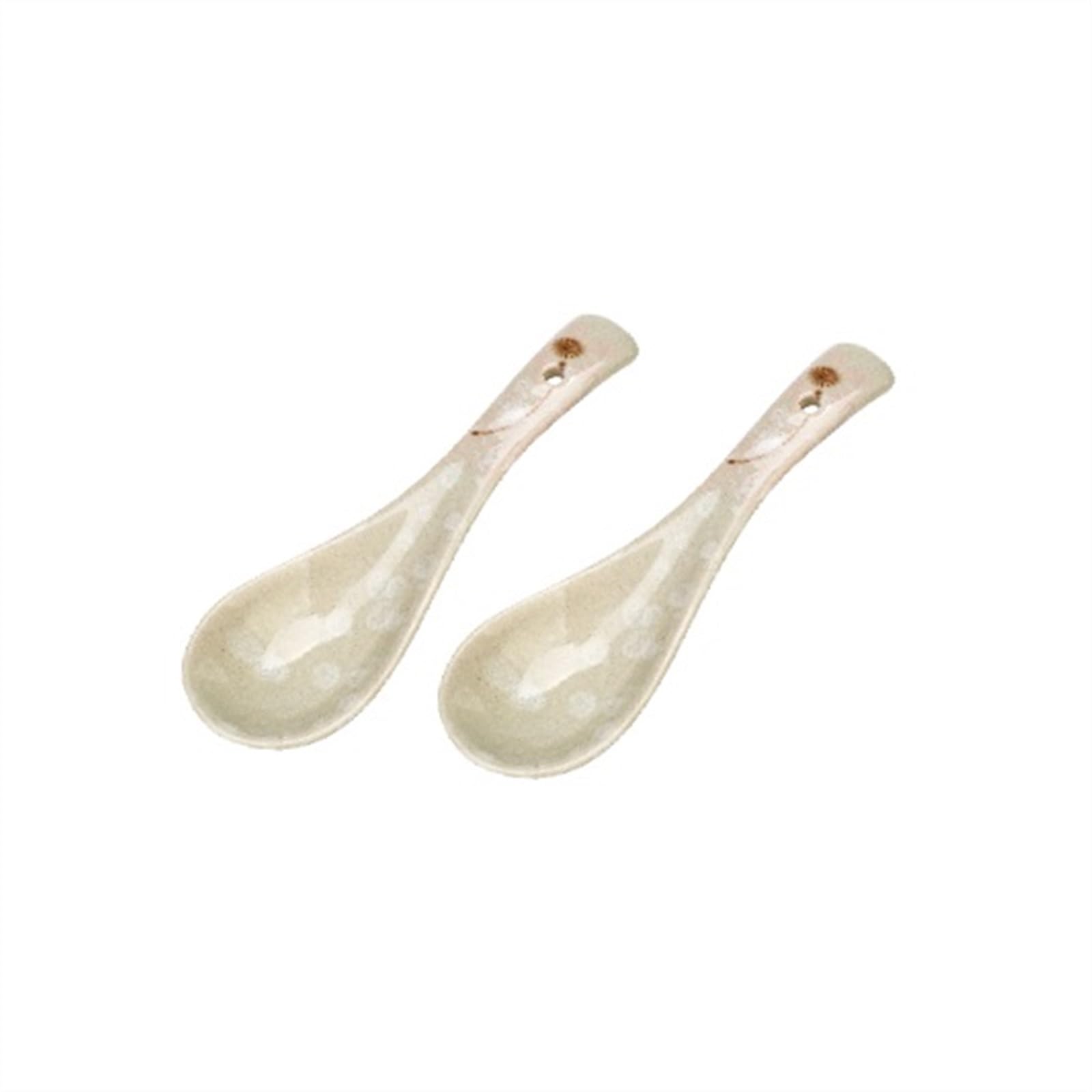 Cucharas de cerámica, cucharas para Sopa domésticas, cucharas japonesas, vajilla, cucharas de arroz asiáticas, cucharas pequeñas, Juego de 2, cucharas para Servir