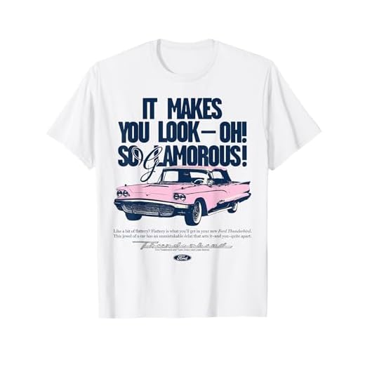 フォード - ヴィンテージ ピンク サンダーバード 1959 So Glamorous Tシャツ