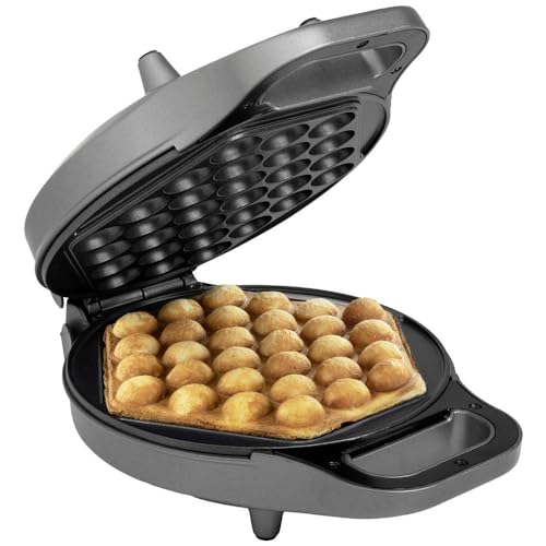 Princess Bubble-Waffeleisen Sechseckiges Waffeleisen mit Bubble-Struktur Antihaftplatten ideal für süße und herzhafte Snacks