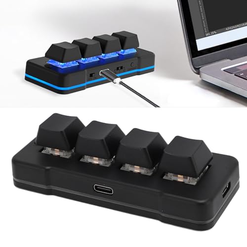 Teclado mecánico Yoidesu 4 keys con cable RGB USB miniatura 6