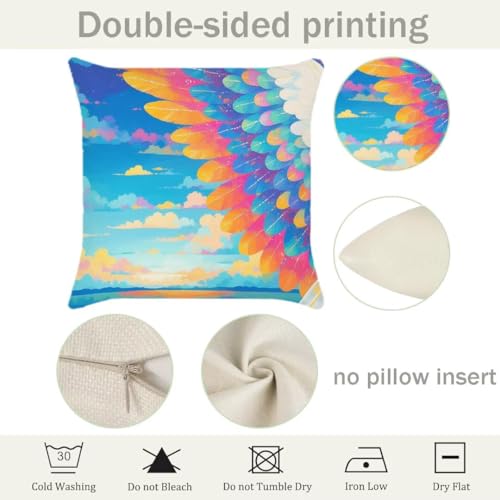 Housse de coussin extérieur imperméable bleu 45x45 cm lot de 4 - 5