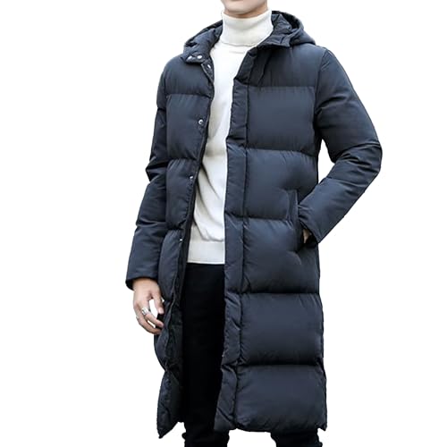 Piumino da uomo Casual Zip Extra Lungo Parka Piumino Uomo