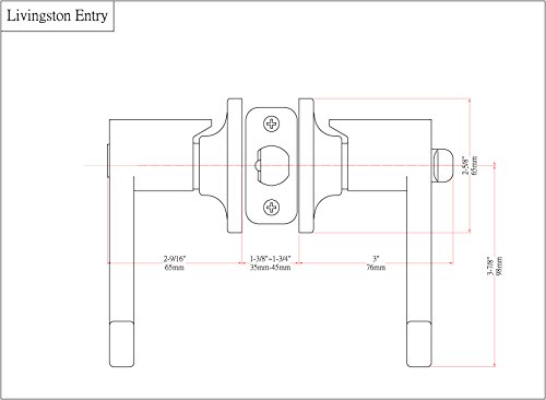 Designers Impressions 2 - Livingston Oil Rubbed Bronze Entry Lever With Matching Single Cylinder Deadbolt Combo Packs Keyed Alike (We Key Lock Orders Alike For Free) #TOP1