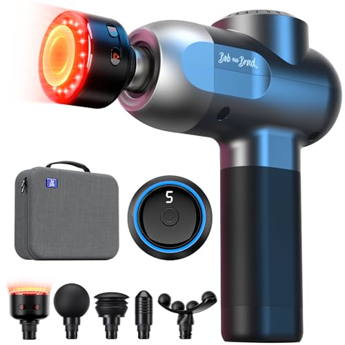 BOB AND BRAD C2 Ultra Massage Gun with Heat and Infrared LED Light, Deep Tissue Percussion Massager Gun, Muscle Massager Electric Back Massagers for Professional Athletes Home Gym C2 Ultra (
