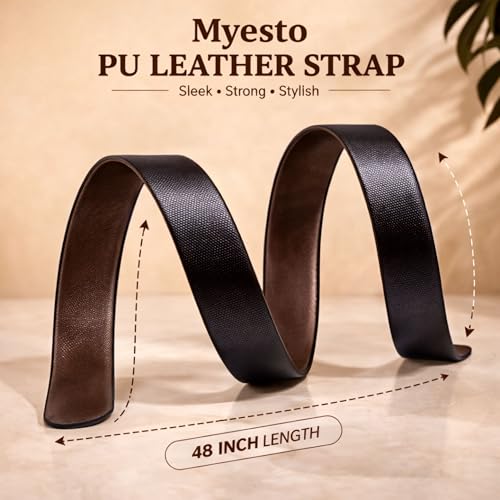 Image of Belt for Men without Buckle PU Leather Reversible Brown Strap with No Buckle Combo Pack of 2