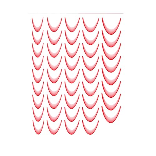 ネイルチップステッカー | 月形ネイルデザイン転写シール - 3D フレンチマニキュア デザイン 粘着タイプ 指先用 女性用 アクセサリー