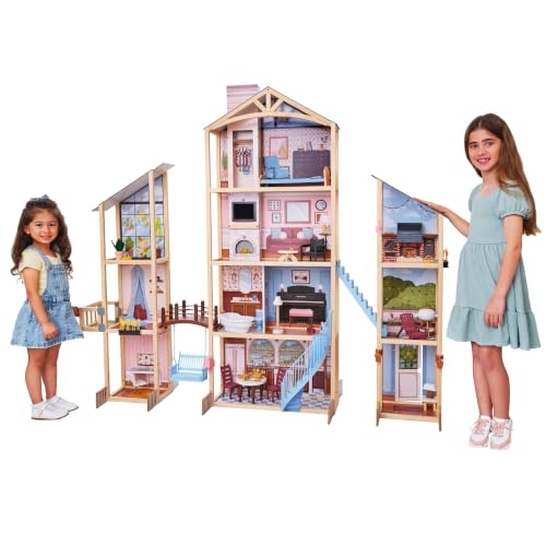 KidKraft Kraft Your Way Magnolia Mansion DIY Wooden Dollhouse; 71 Pieces