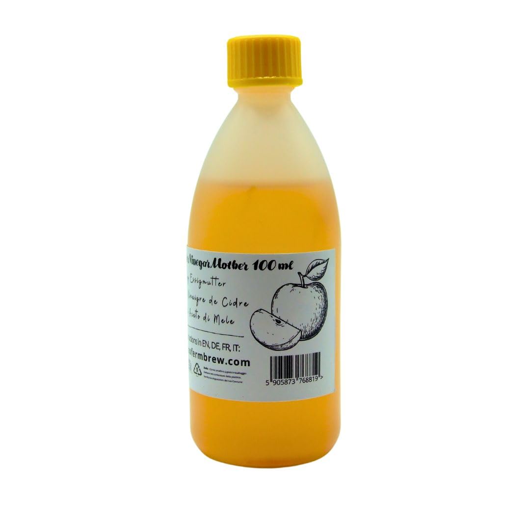 Essigmutter Für Apfelessig 100 ml, Natürliche Fermentationskultur, Für Hausgemachten Essig, Bis zu 50 L