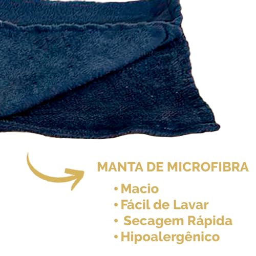Manta Cobertor PET Tecido Soft Extra Macio (Azul)