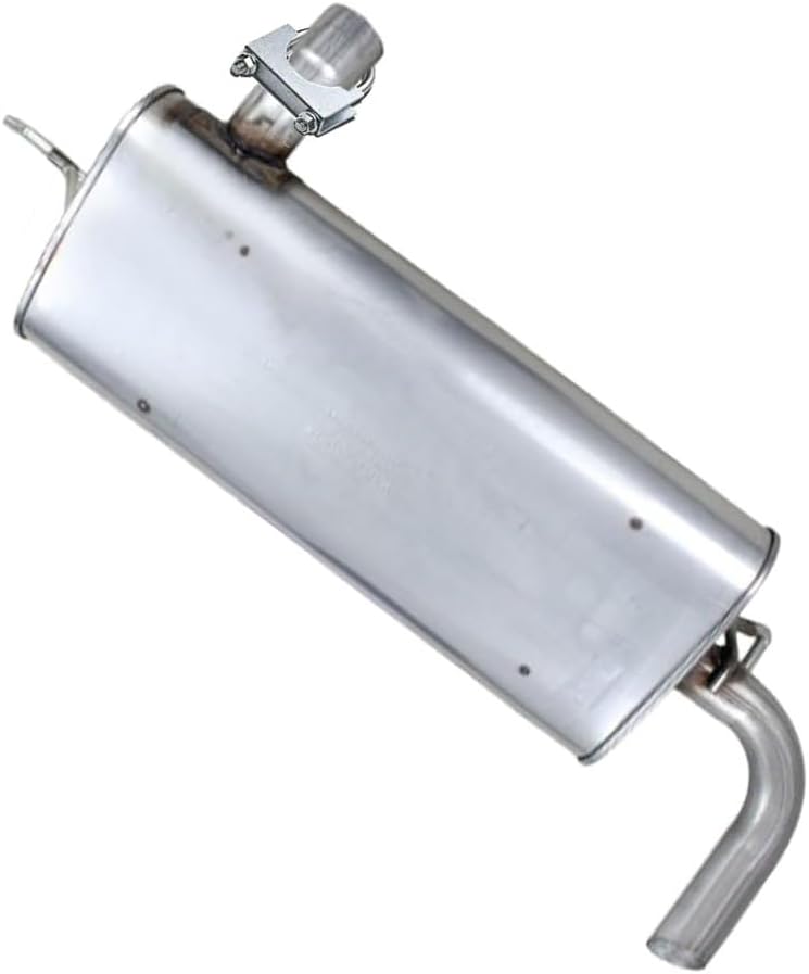 Exhaust Muffler Compatible for 2007-2011 Jeep Wrangler 3.8L | Stainless Steel | Northeastern Exhaust | Free Clamp Included | Automotive Replacement Part
