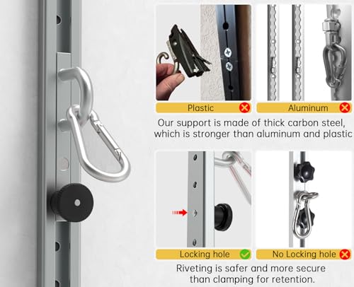 Professional 80" Adjustable Wall Anchor for Resistance Bands - Ultimate Home Gym Solution Wall-Mounted Anchor Fitness System with Automatic Safety Lock for Home Gym Training by KOMOHOM - Image 2