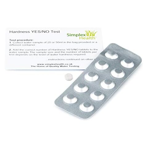 SimplexHealth Total Hardness Water Test YES/NO (10 Tablets) Water Softener Test kit Cover
