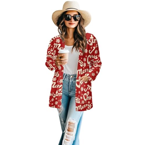 Image of Women's Lightweight Cardigans with Pockets Trendy Long Sleeve Open Front Cardigan Casual Tops Jackets Fall Oufits S-2XL