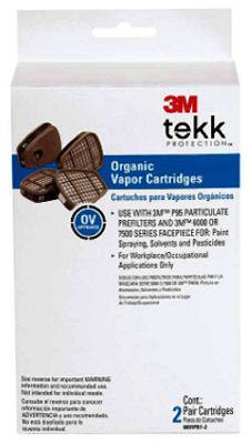 3m 6001pb1-1 Tekk Protection Organic Vapor Replacement Cartridges, 2-pack