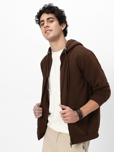 Image of Neostreak Men's Cotton Hooded Neck Zippered Sweatshirt