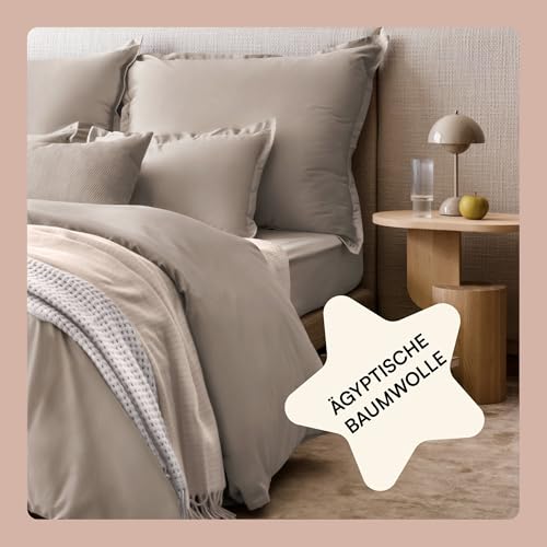 Amqua ägyptische Baumwolle Bettwäsche Mako Satin 135x200 cm...