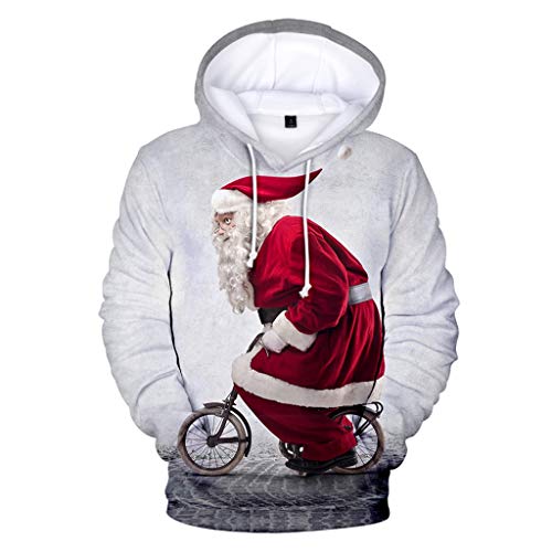 Felpa con Cappuccio da Uomo e 3D Stampa Felpe Manica Lunga Sportivo Sweatshirt con Coulisse Tasche Autunno e Inverno Giacca Giubbotto Cappotto Parka YanHoo Beige L2