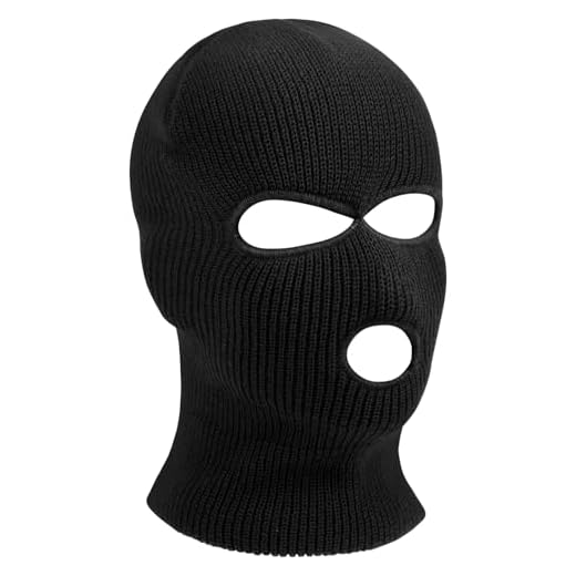 HAGOT Cagoule 3 Trous, Cagoule Balaclava, Balaclava à 3 Trous Tricoté, Cagoules de Visage Comple, pour Ski Moto Vélo Cyclisme, pour Hommes et Femmes