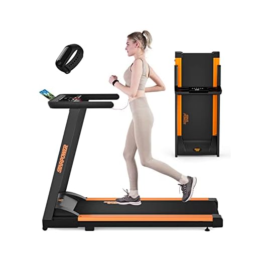 SSPHPPLIE Foldable Treadmill with 300 LBS Capacity, Portable Folding Treadmill with Preset Programs, 3.0 HP Compact Treadmill for Home Small Space