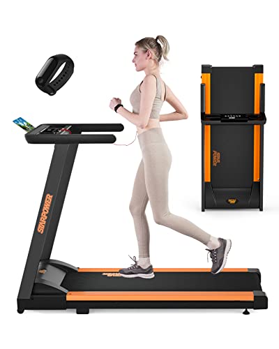 SSPHPPLIE Foldable Treadmill with 300 LBS Capacity, Portable Folding...
