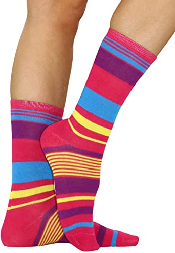 Image of ToBeInStyle Women's Pack of 6 or 12 Fashion Printed Crew Socks
