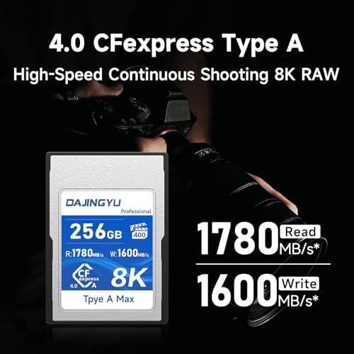 Image of 256GB CFexpress Type A Memory Card VPG400 1600MB /s Write 1780MB /s Read for Video Recording Shockproof Compatibility with Sony Cameras Alpha A1 /a7iii /FX3 /FX6 /a7iv