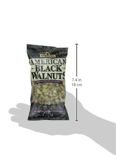 Hammons, Walnuts Fancy Large Oz Highest Protein Nut Heart Healthy Nongmo Naturally Glutenfree Top Keto Nut, American Black, 4 Ounce #TOP4