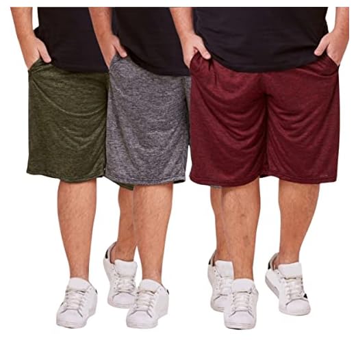 Kit 3 Bermudas Plus Size Shorts Masculino Dry Fit Poliéster (Chumbo/Vermelho/Verde, G3)