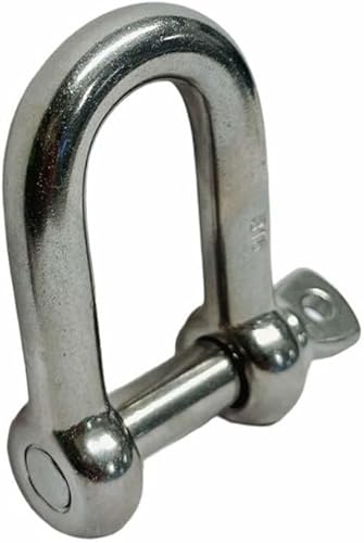 Miniatura 2 de 10 pieza 5/32" Cadena D Grillete de acero inoxidable con tornillo Pin 150 Lb