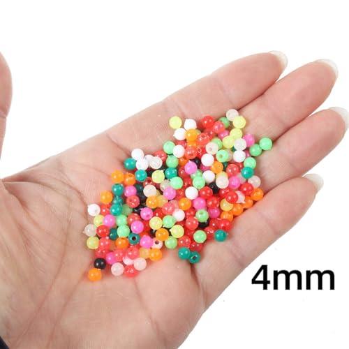 300 piezas de cuentas plásticas coloridas para pesca miniatura 4