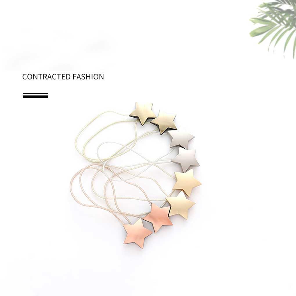 Lot de 10 embrasses de rideaux en métal pour salon, chambre à coucher, clip de fixation à clipser, style 2 étoiles