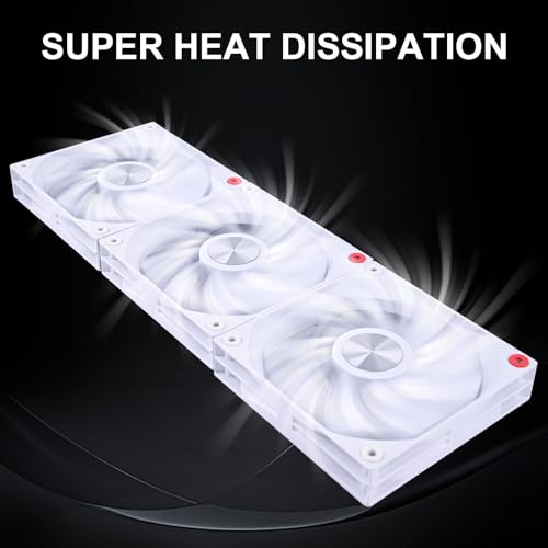 Ventiladores blancos de PC de 120 mm DS con rodamiento hidráulico 6