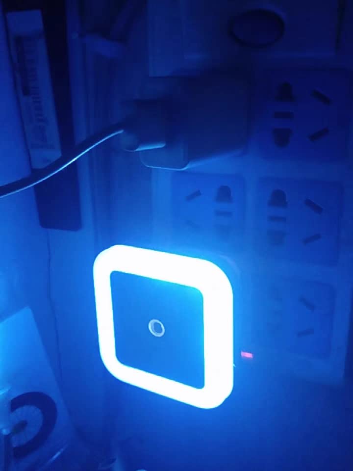 Image of Othmro ABS L62xW62xH40 Plug-in Night Light Warm Light LED Christmas Light Bulb Bed Lights with Auto Dusk-to-Dawn Sensor for Bedroom Kitchen Hallway Orange US Plug 4Pcs